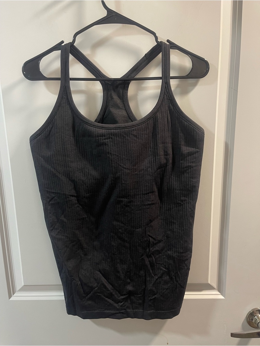 lululemon athletica Black Ribbed Racerback Tank - Women's